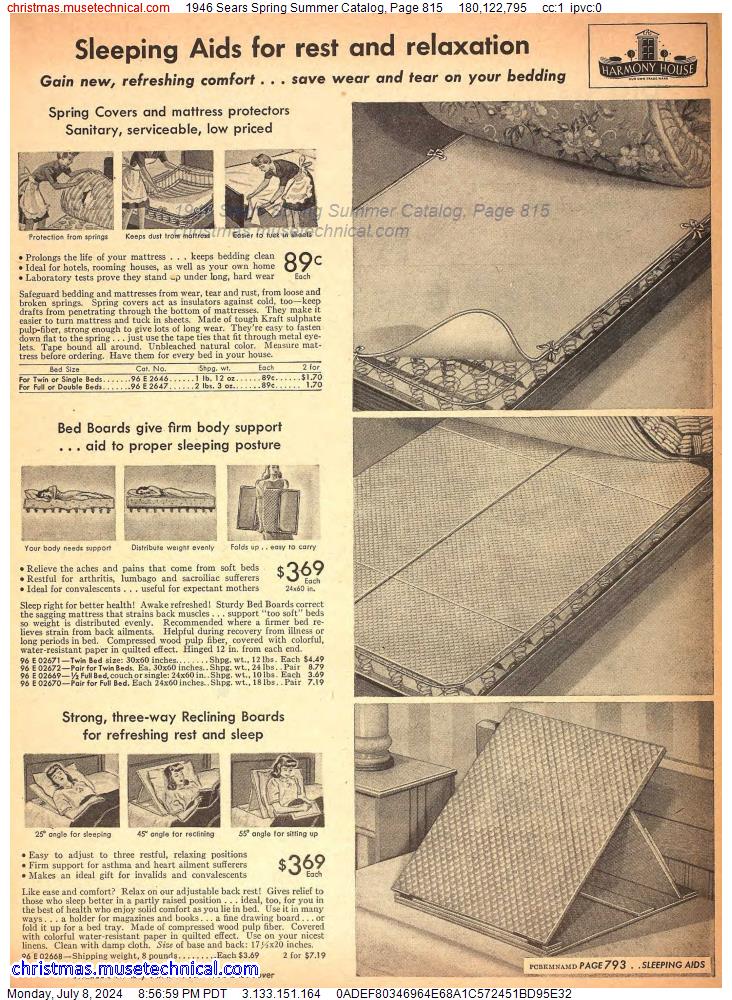 1946 Sears Spring Summer Catalog, Page 815