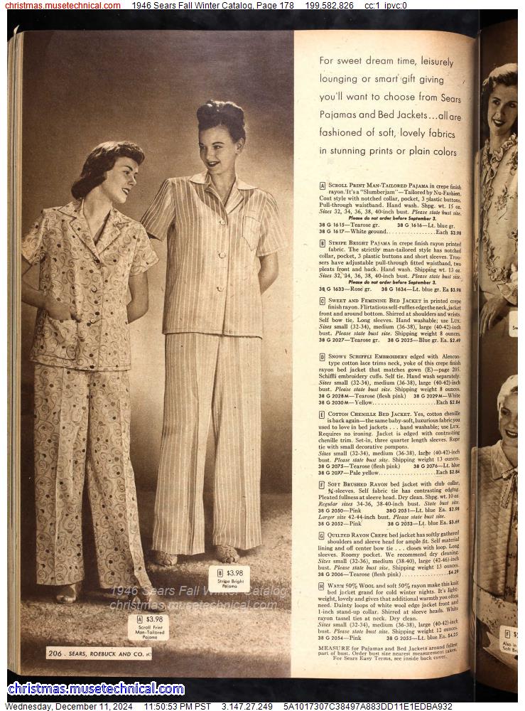 1946 Sears Fall Winter Catalog, Page 178