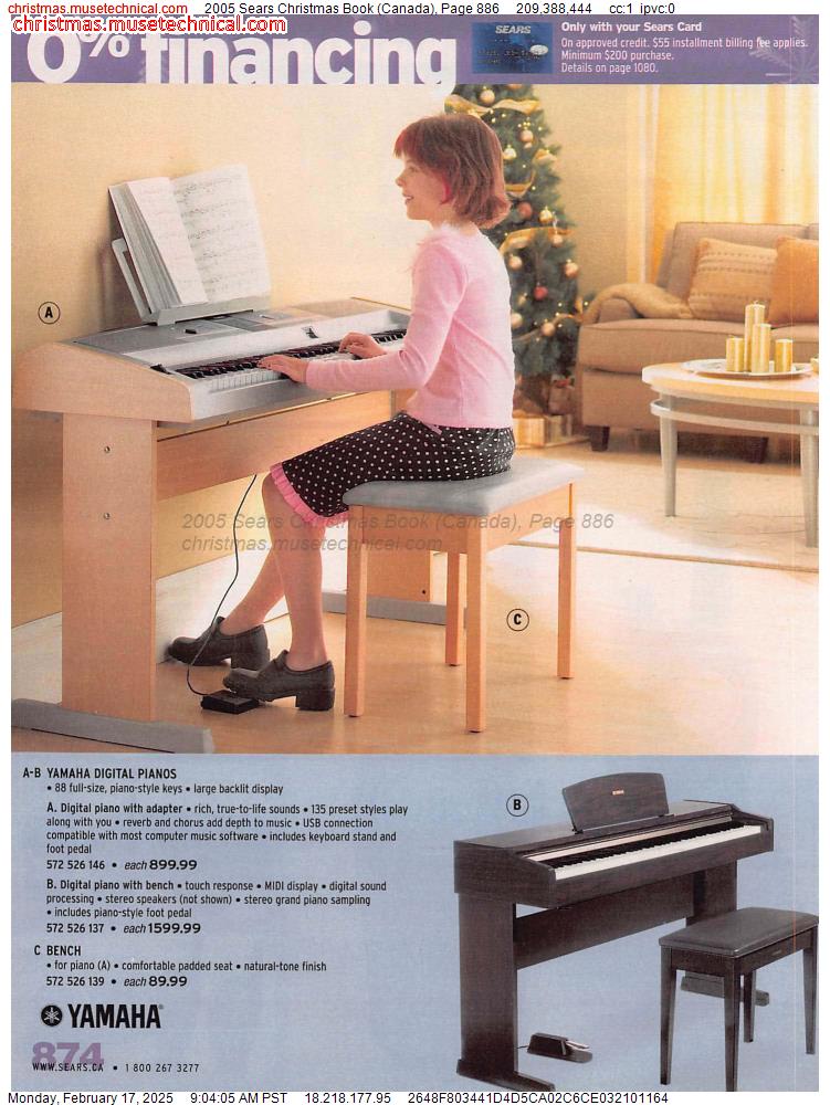 2005 Sears Christmas Book (Canada), Page 886