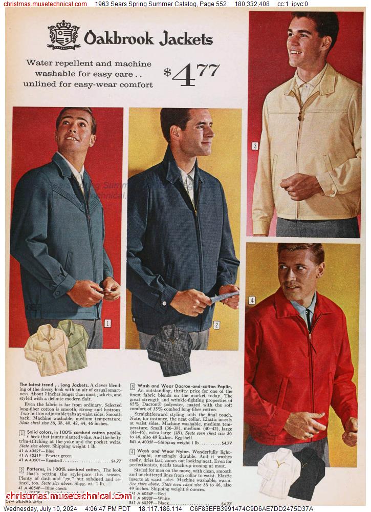 1963 Sears Spring Summer Catalog, Page 552