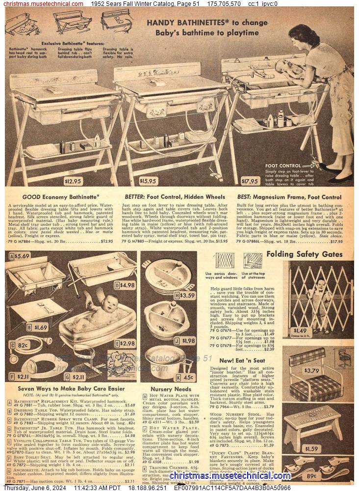 1952 Sears Fall Winter Catalog, Page 51
