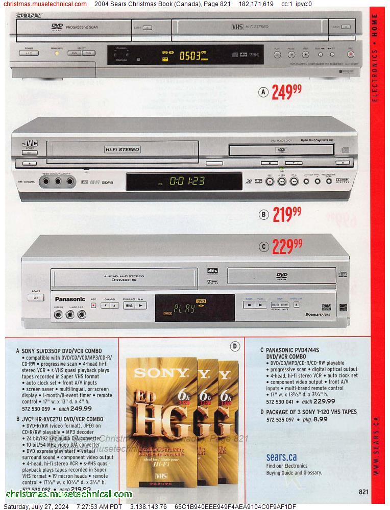 2004 Sears Christmas Book (Canada), Page 821