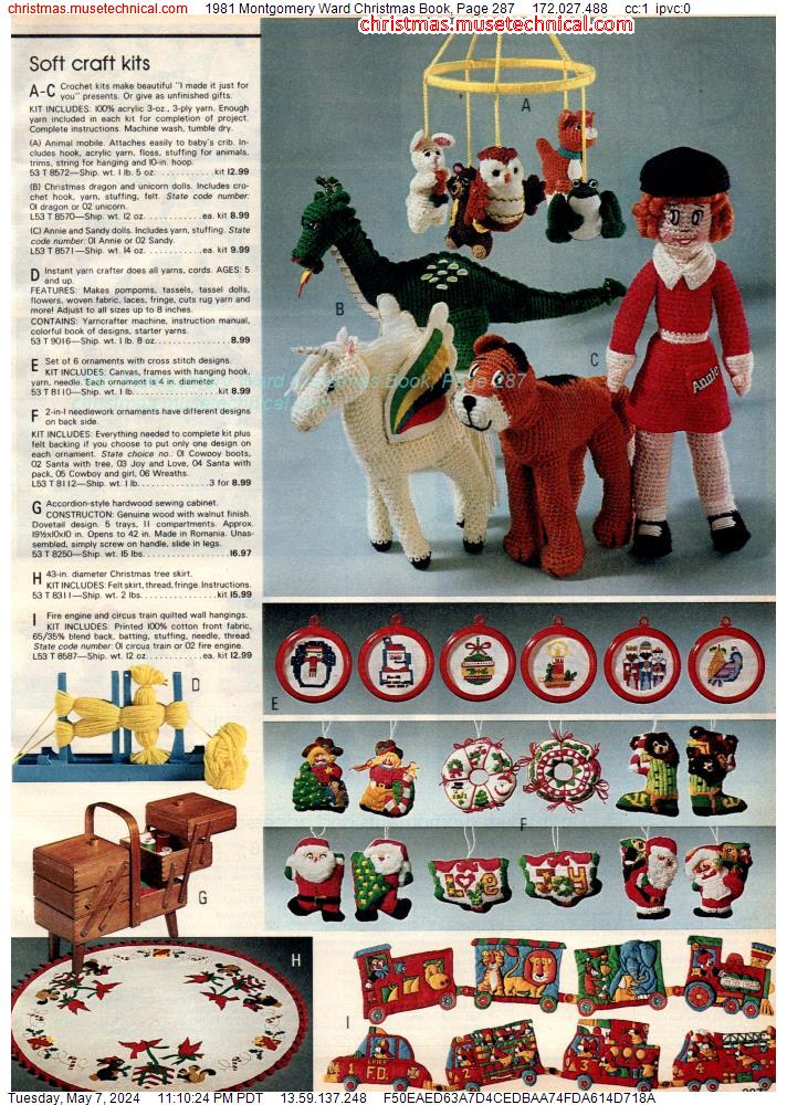 1981 Montgomery Ward Christmas Book, Page 287