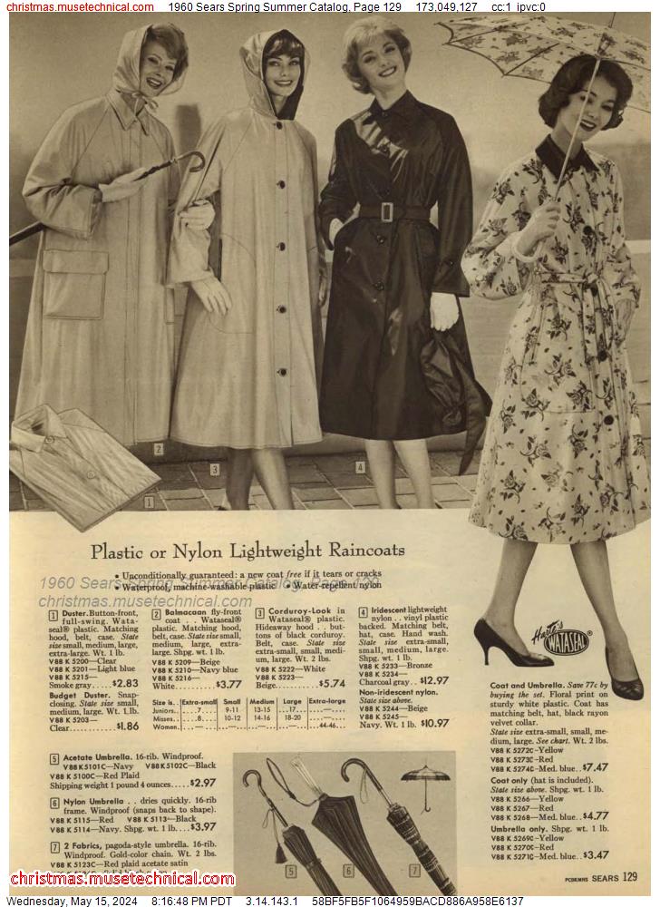 1960 Sears Spring Summer Catalog, Page 129