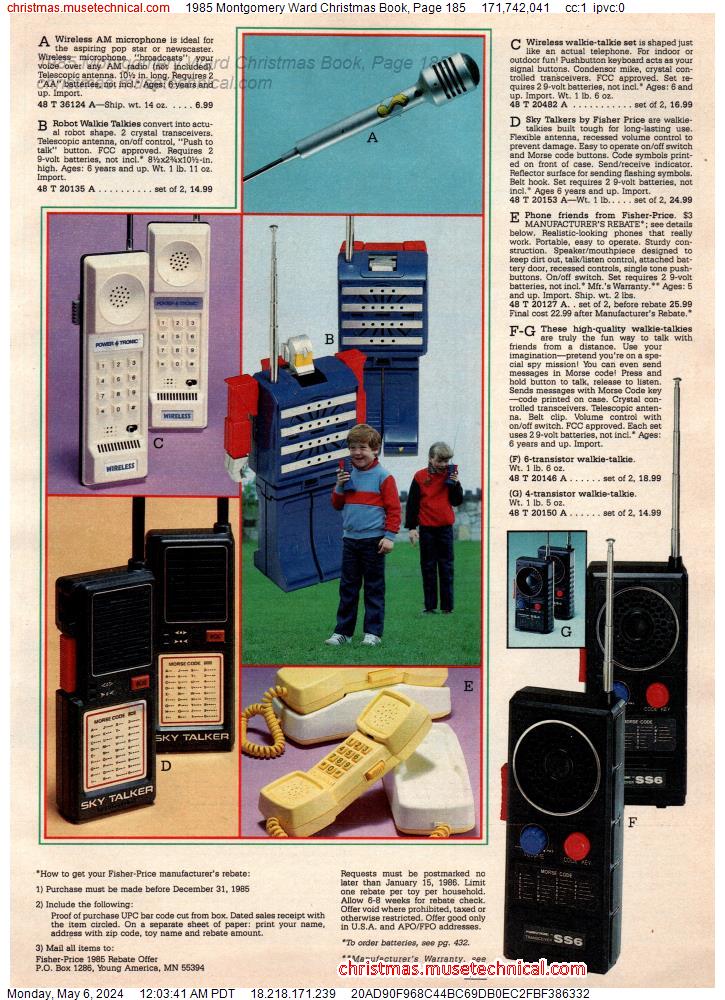 1985 Montgomery Ward Christmas Book, Page 185