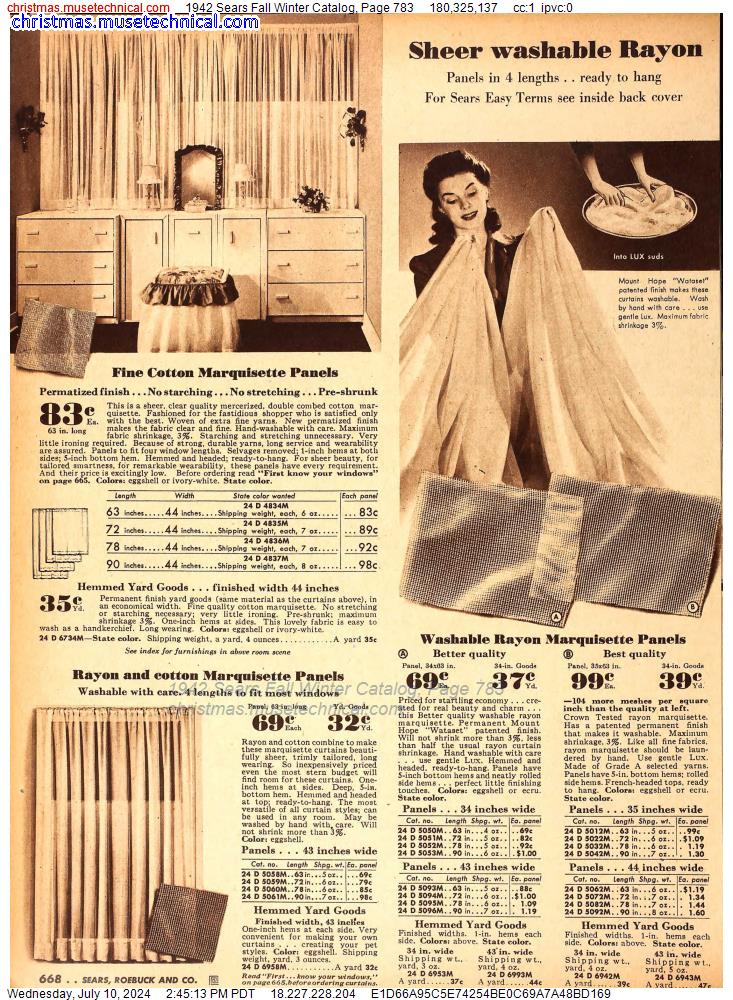 1942 Sears Fall Winter Catalog, Page 783