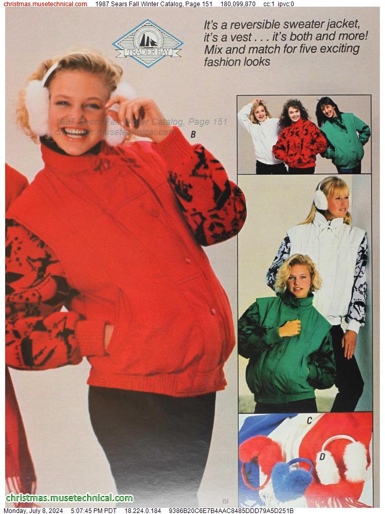 1987 Sears Fall Winter Catalog, Page 151