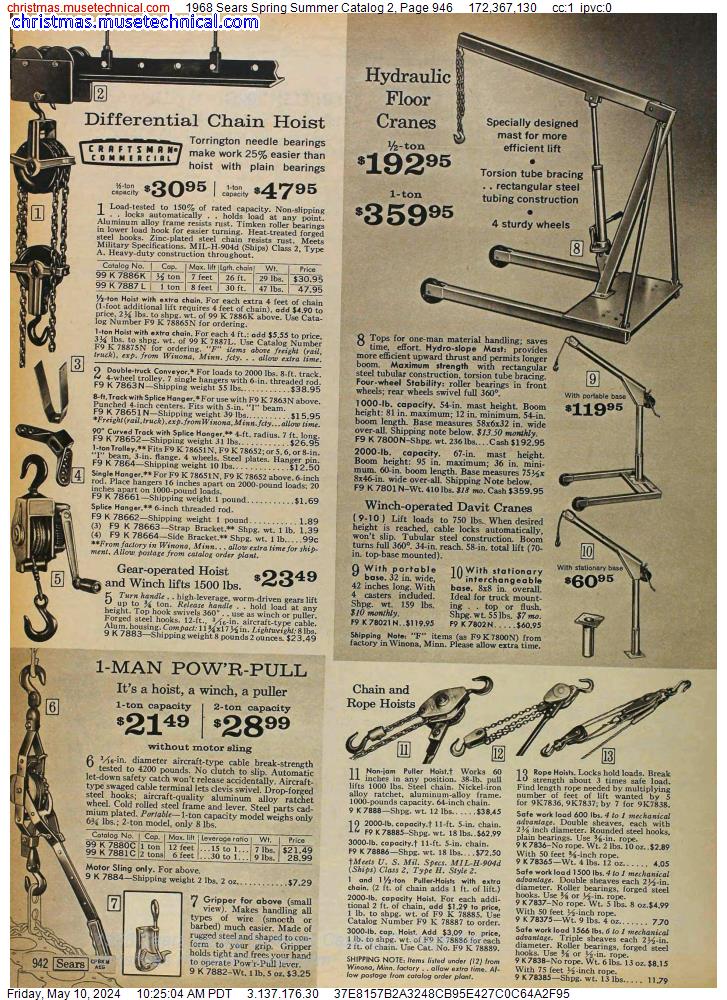 1968 Sears Spring Summer Catalog 2, Page 946