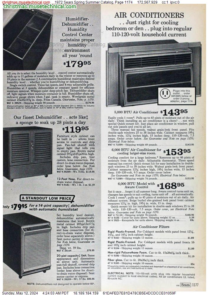 1972 Sears Spring Summer Catalog, Page 1174