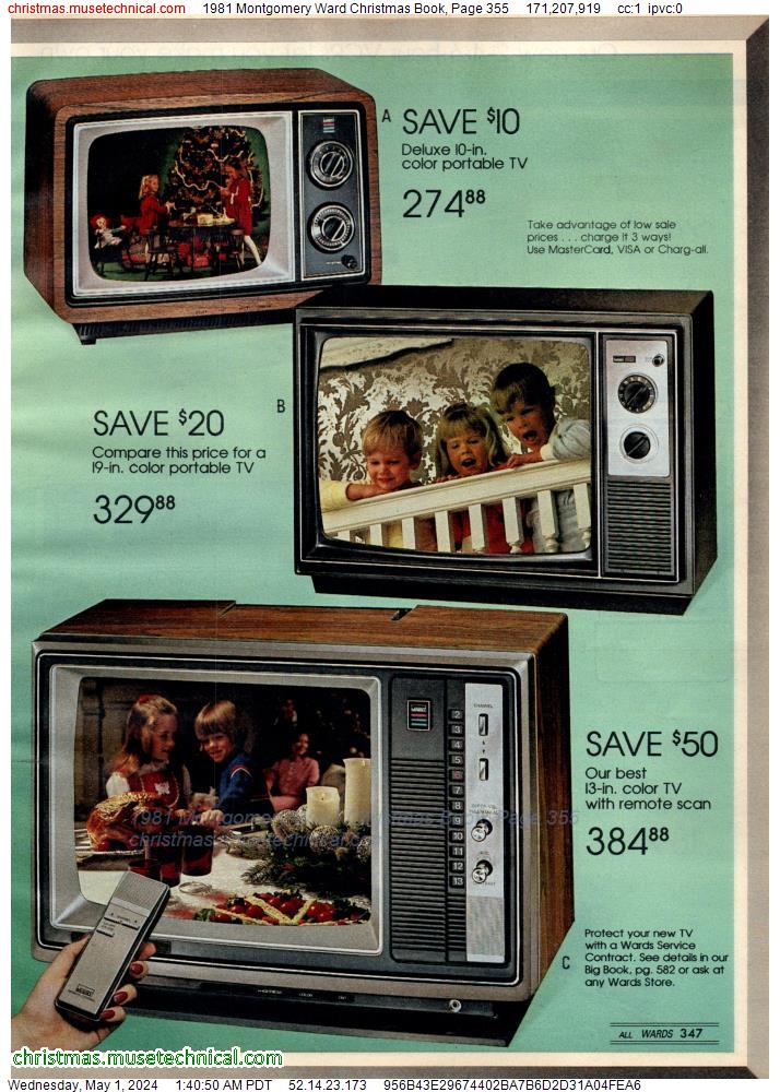 1981 Montgomery Ward Christmas Book, Page 355