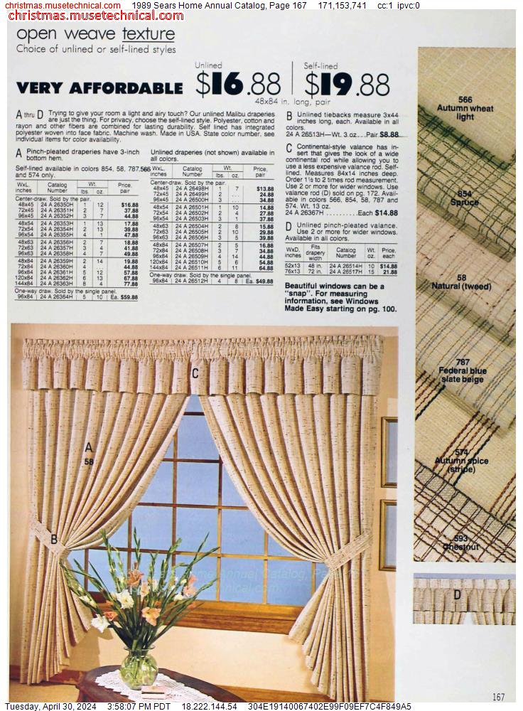 1989 Sears Home Annual Catalog, Page 167