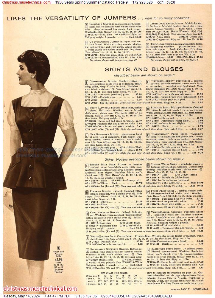1956 Sears Spring Summer Catalog, Page 9
