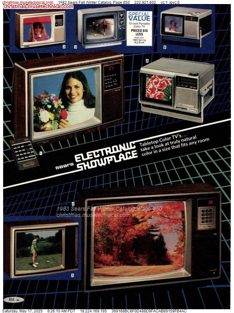 1983 Sears Fall Winter Catalog, Page 850