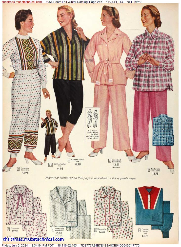 1956 Sears Fall Winter Catalog, Page 266