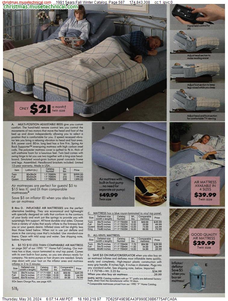 1991 Sears Fall Winter Catalog, Page 587