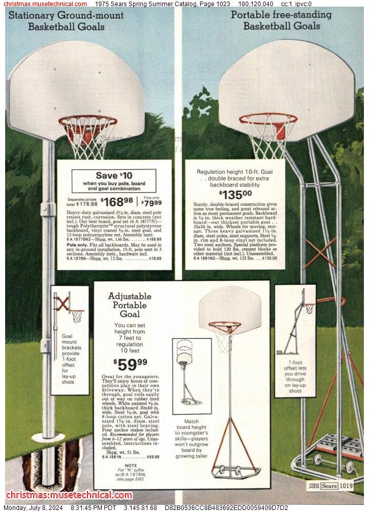 1975 Sears Spring Summer Catalog, Page 1023