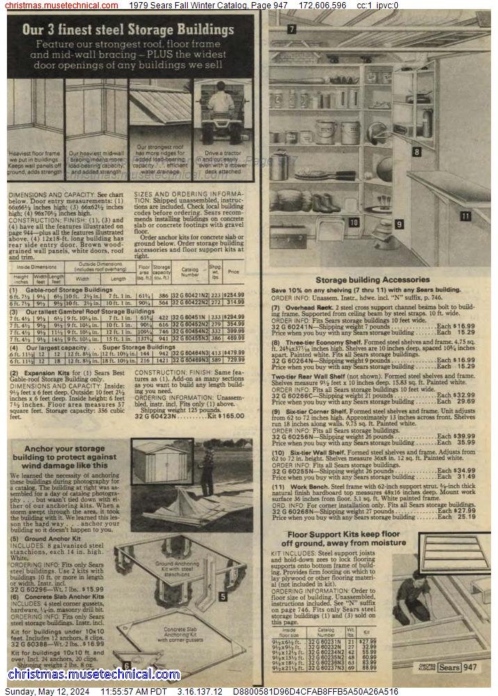 1979 Sears Fall Winter Catalog, Page 947