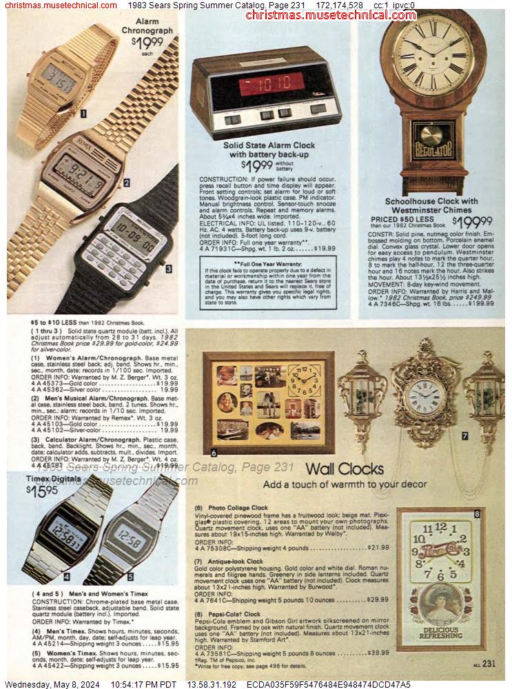 1983 Sears Spring Summer Catalog, Page 231