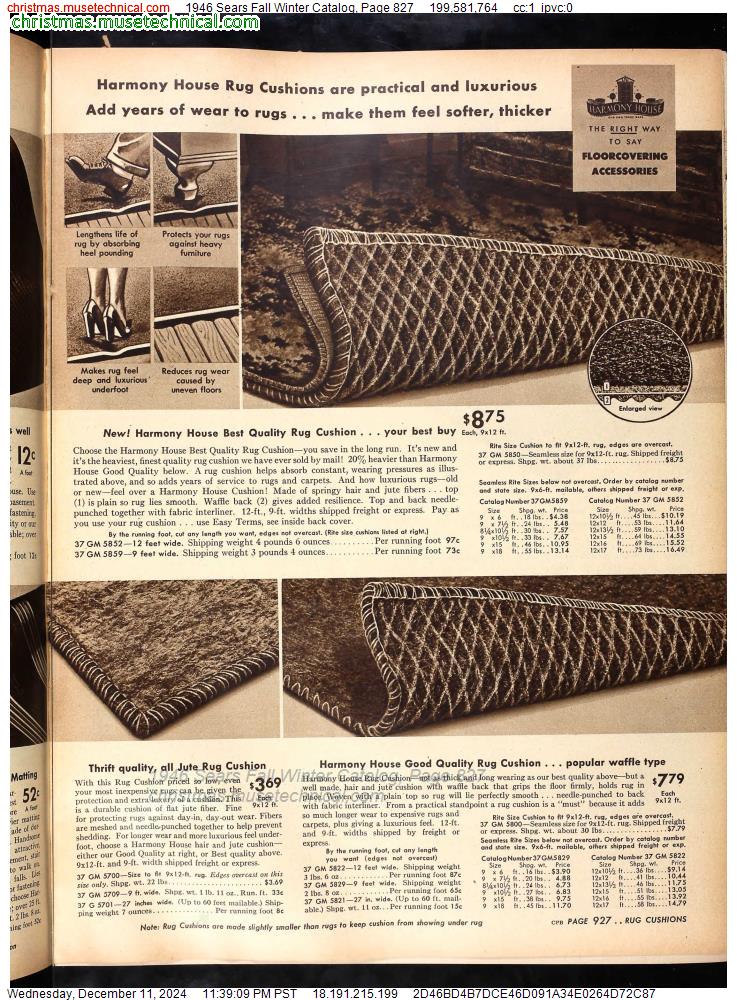 1946 Sears Fall Winter Catalog, Page 827