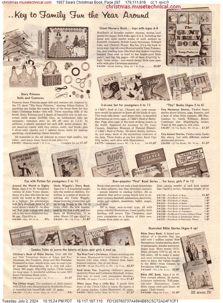 1957 Sears Christmas Book, Page 287