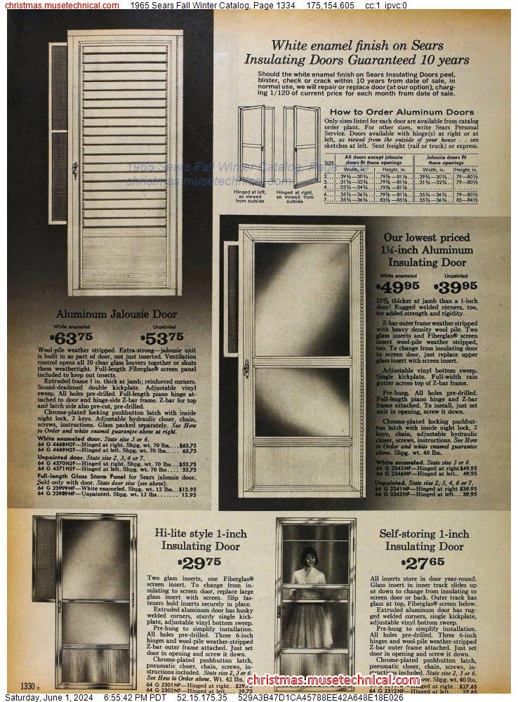 1965 Sears Fall Winter Catalog, Page 1334