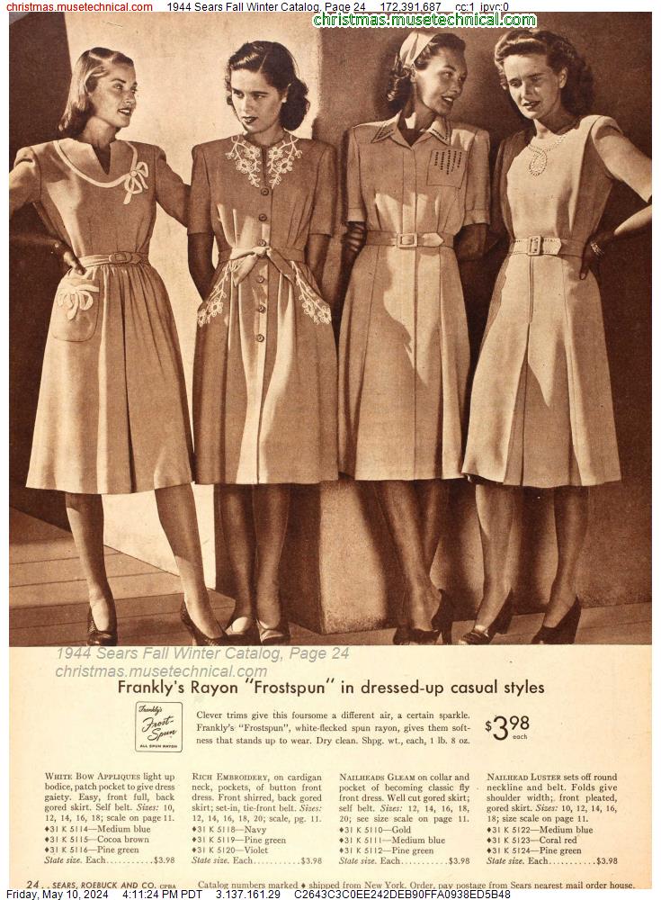 1944 Sears Fall Winter Catalog, Page 24