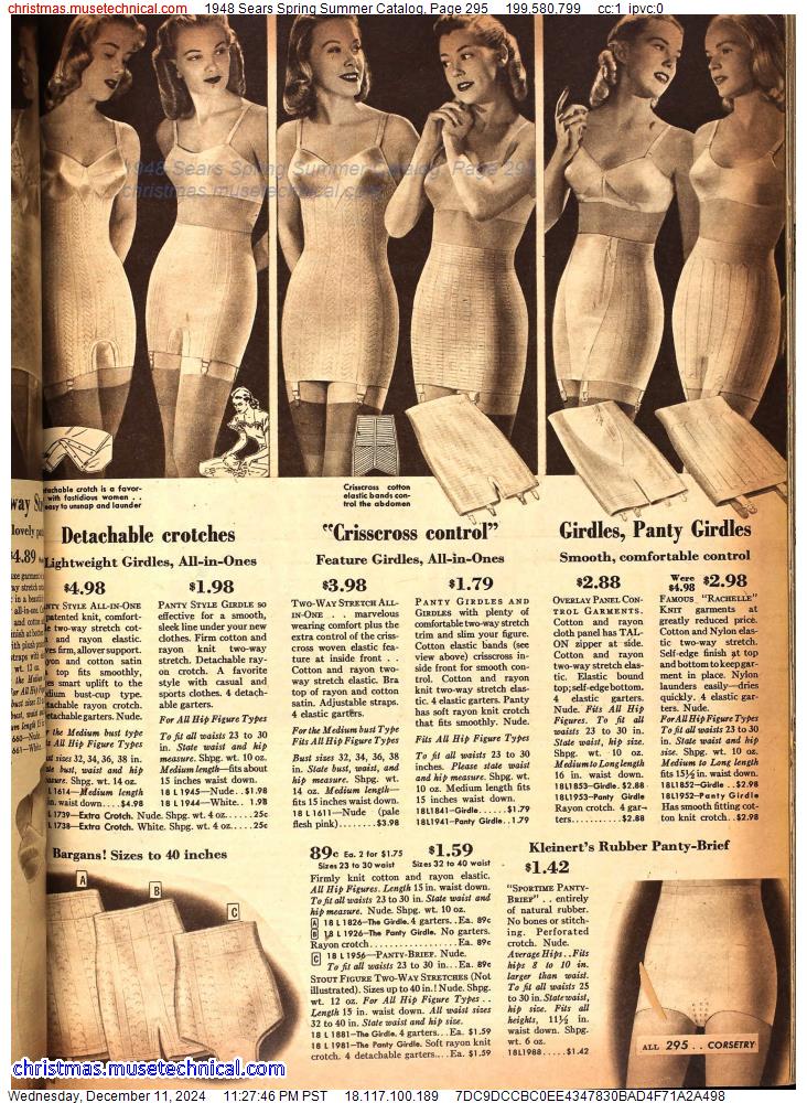 1948 Sears Spring Summer Catalog, Page 295