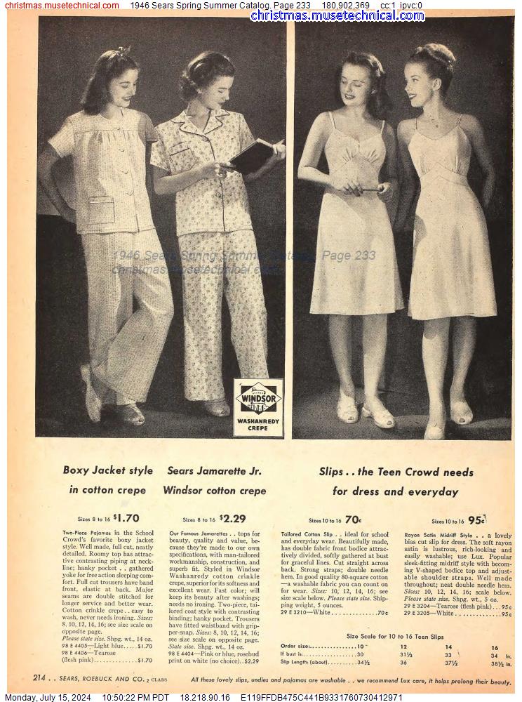 1946 Sears Spring Summer Catalog, Page 233