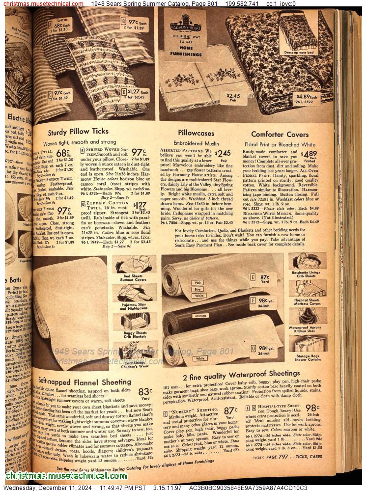 1948 Sears Spring Summer Catalog, Page 801