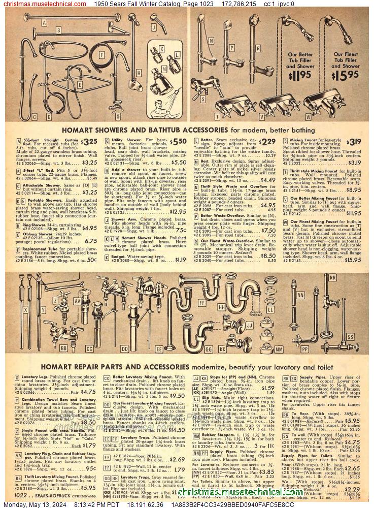 1950 Sears Fall Winter Catalog, Page 1023
