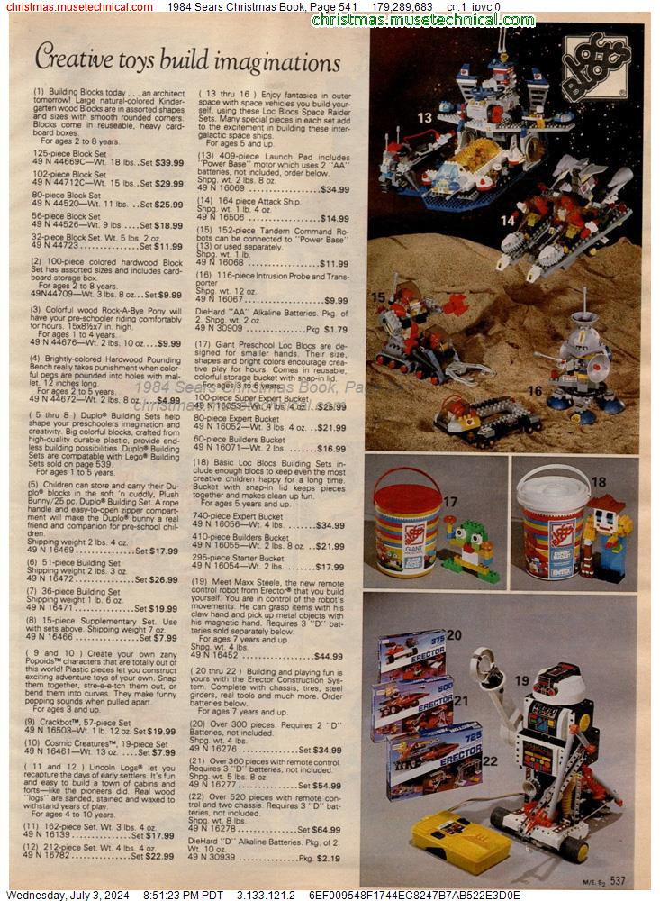 1984 Sears Christmas Book, Page 541