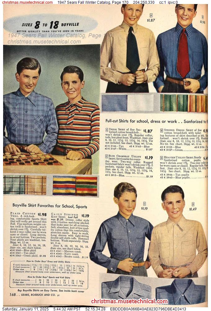 1947 Sears Fall Winter Catalog, Page 170