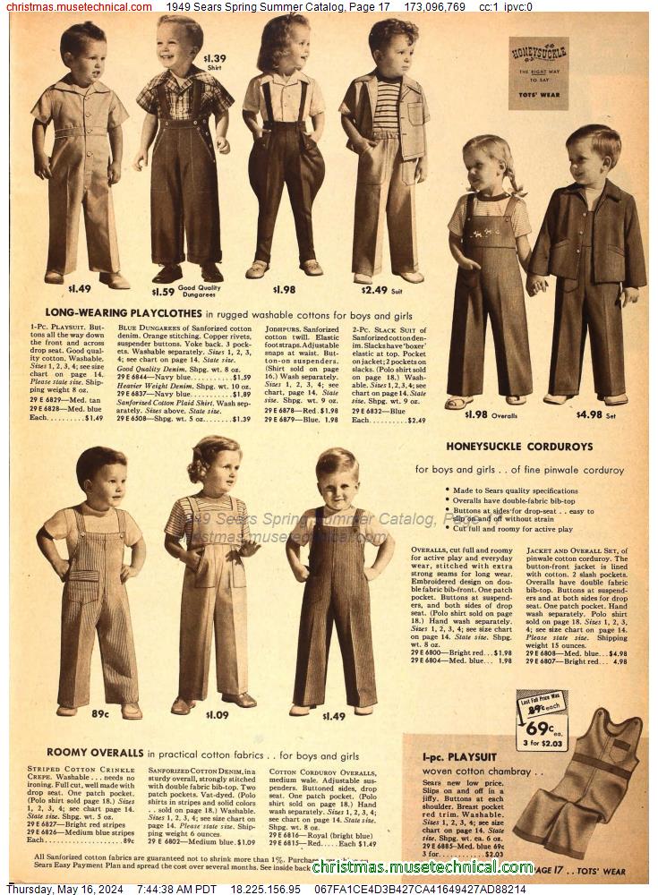 1949 Sears Spring Summer Catalog, Page 17