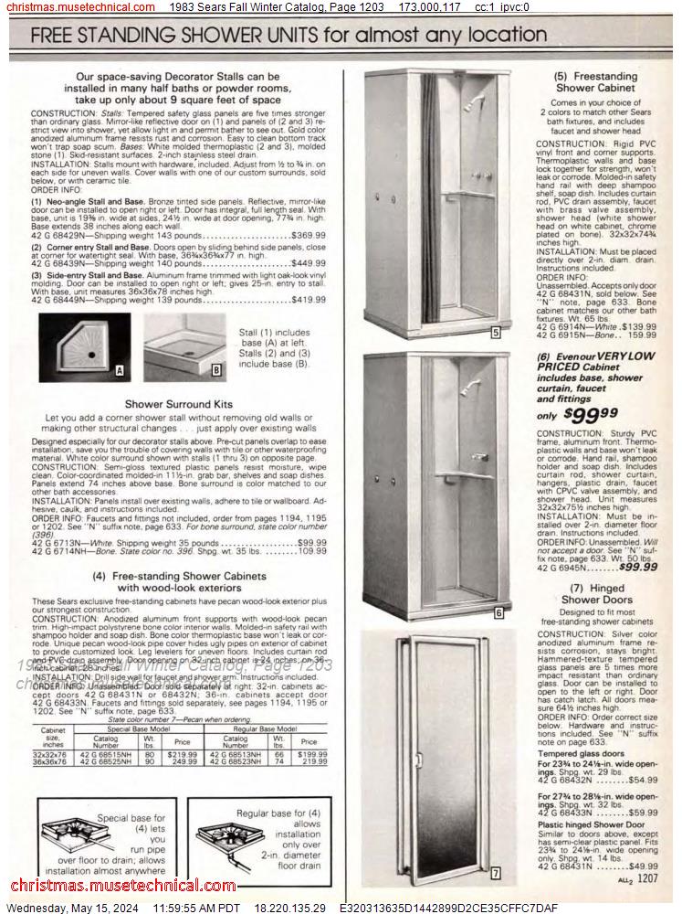 1983 Sears Fall Winter Catalog, Page 1203