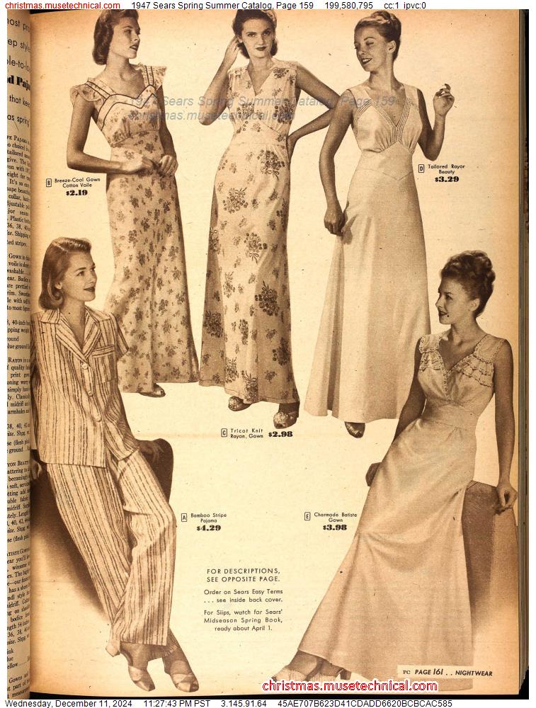 1947 Sears Spring Summer Catalog, Page 159