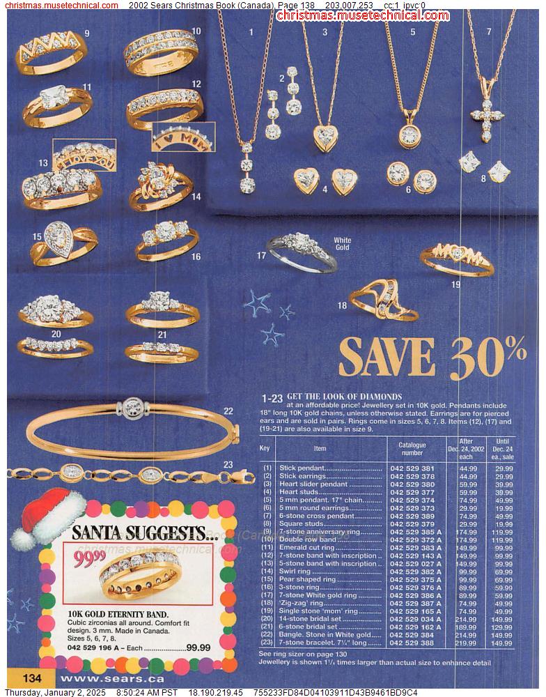 2002 Sears Christmas Book (Canada), Page 138