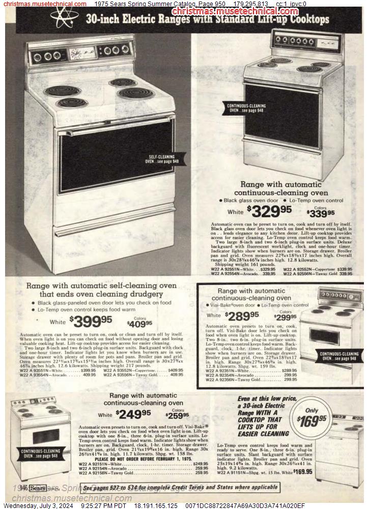 1975 Sears Spring Summer Catalog, Page 950