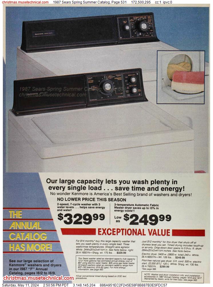 1987 Sears Spring Summer Catalog, Page 531