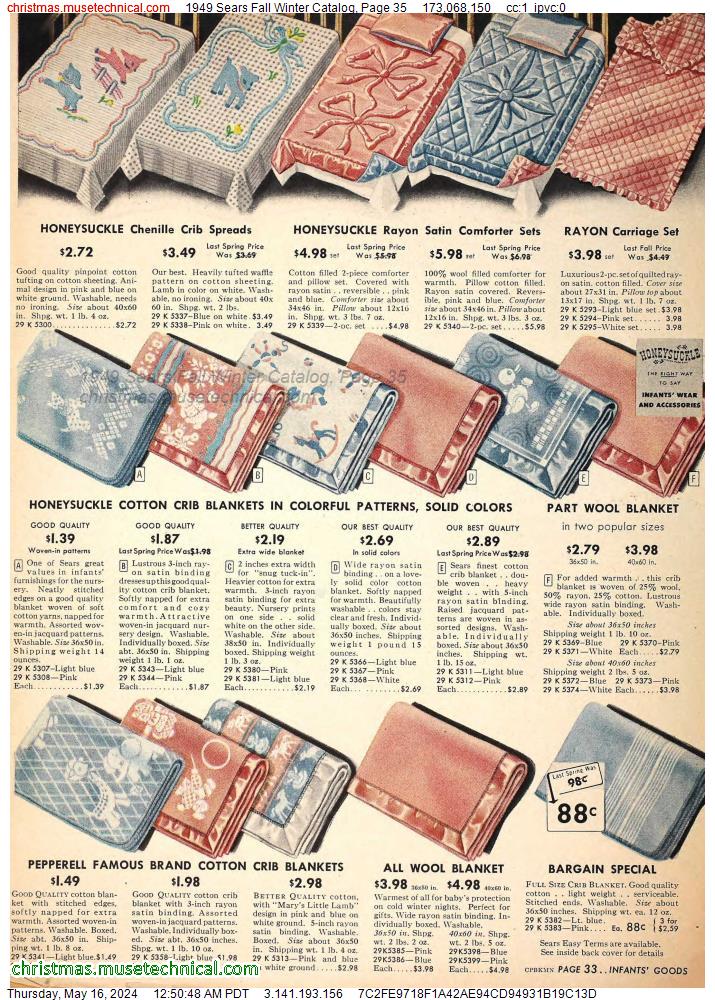 1949 Sears Fall Winter Catalog, Page 35
