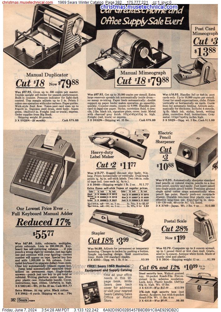 1969 Sears Winter Catalog, Page 382