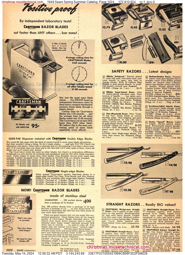 1949 Sears Spring Summer Catalog, Page 1024