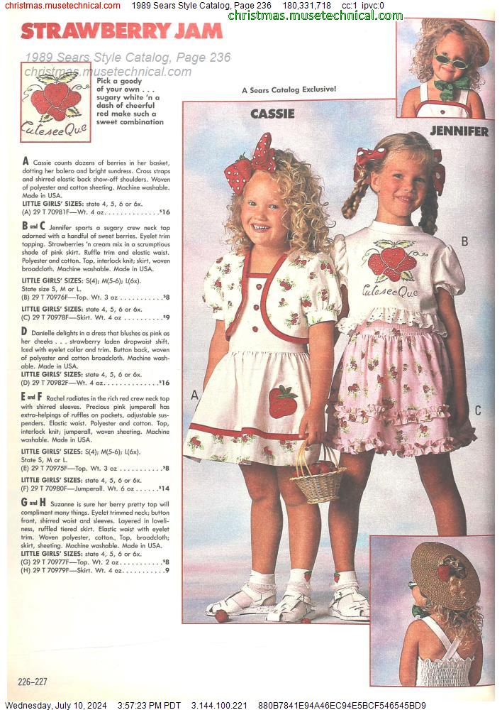 1989 Sears Style Catalog, Page 236