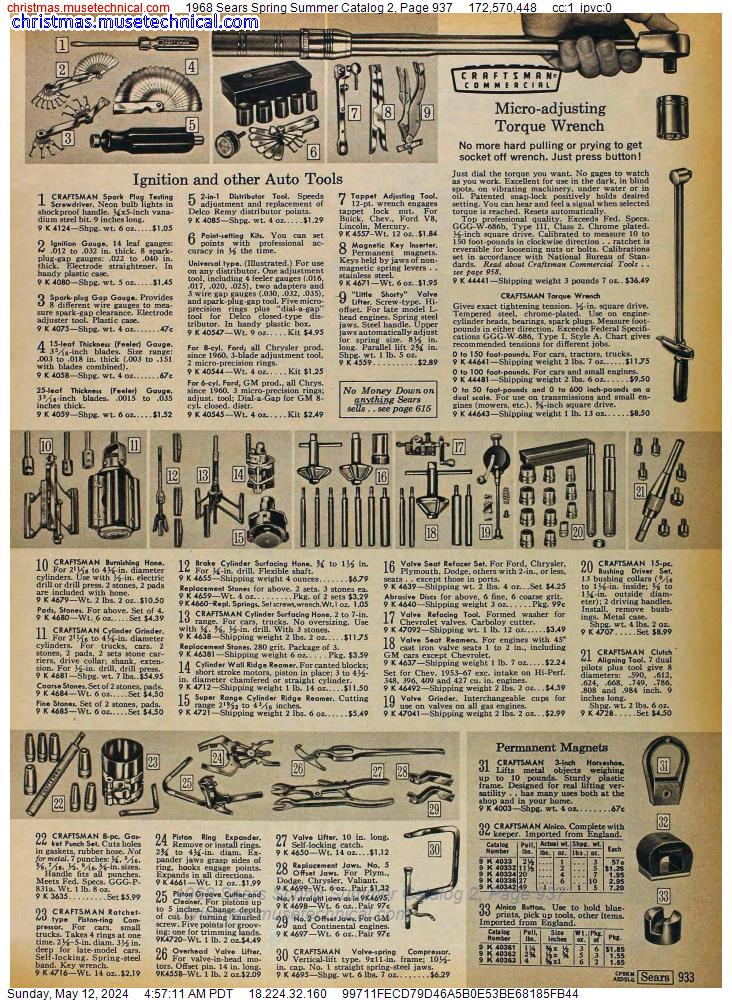 1968 Sears Spring Summer Catalog 2, Page 937