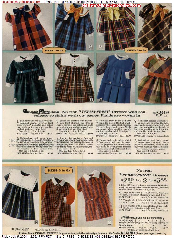 1968 Sears Fall Winter Catalog, Page 34