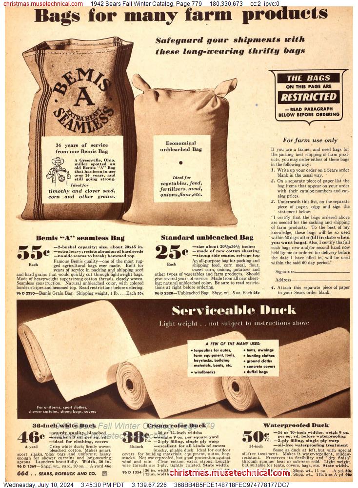 1942 Sears Fall Winter Catalog, Page 779