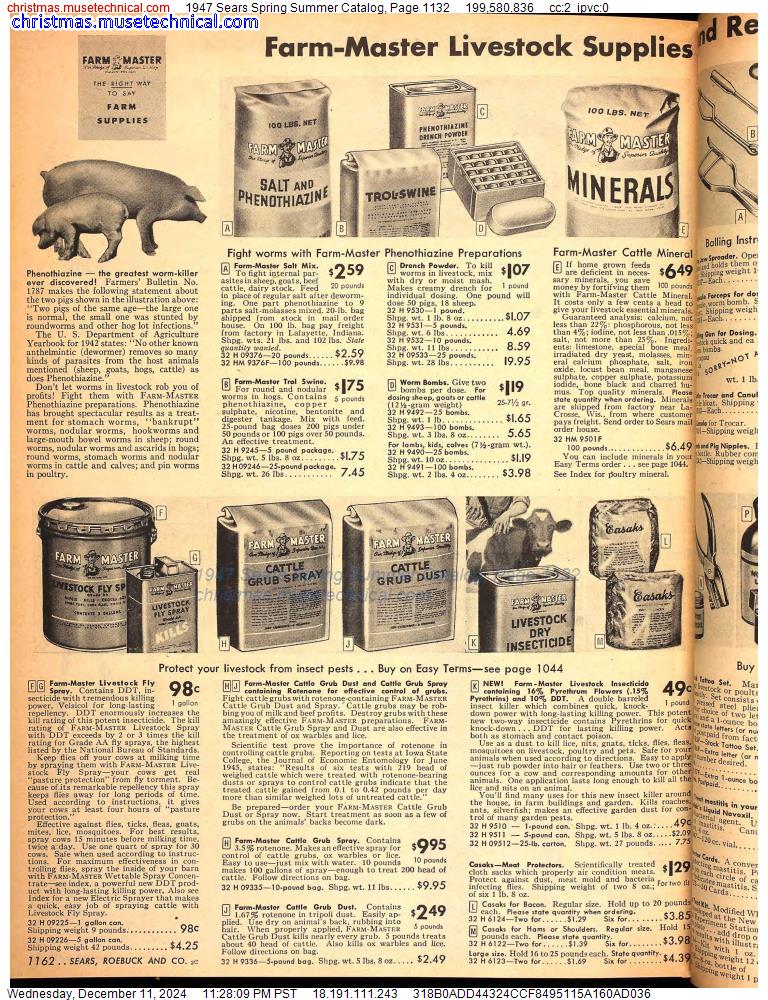 1947 Sears Spring Summer Catalog, Page 1132