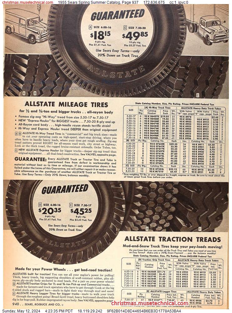1955 Sears Spring Summer Catalog, Page 937
