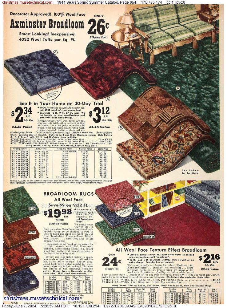 1941 Sears Spring Summer Catalog, Page 654