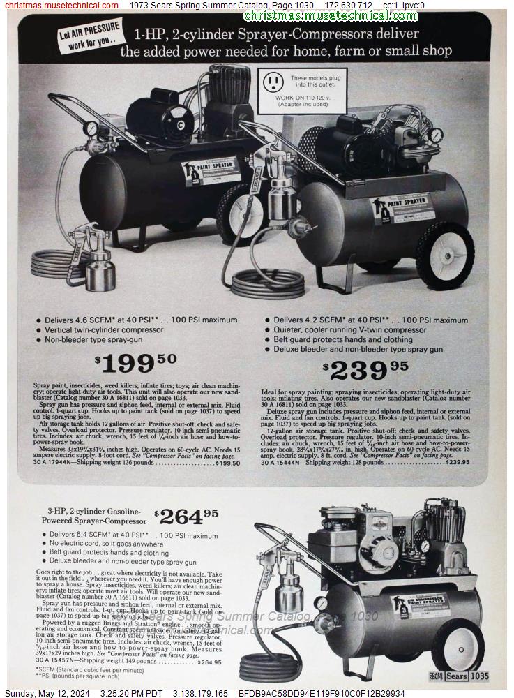 1973 Sears Spring Summer Catalog, Page 1030