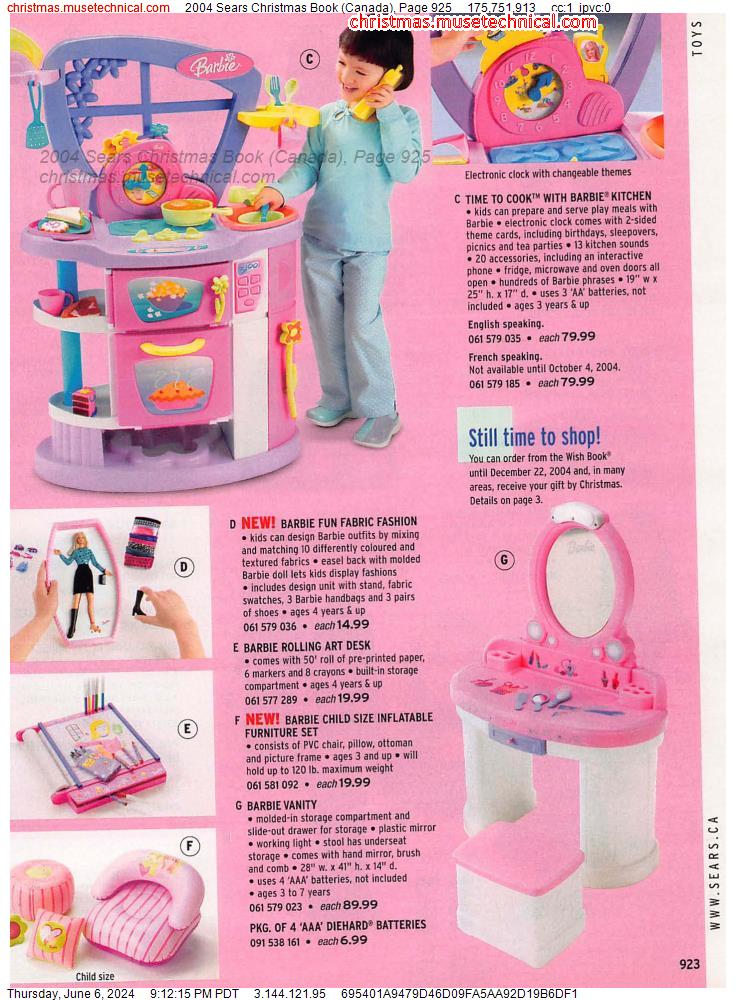 2004 Sears Christmas Book (Canada), Page 925